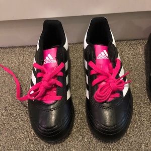 Adidas cleats, shin guards, socks